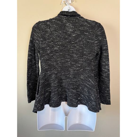BNCI Black Open Cardigan Sz L Waterfall Marled Long Sleeve Boho Casual Career - Picture 11 of 11
